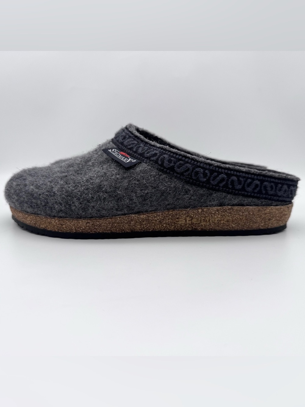 Stegmann Original 108 Gray Wool Clogs Cork Sole Women US 7 EUC - Picture 8 of 10